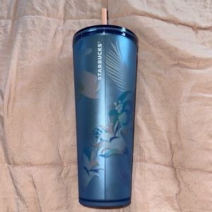 Blue Starbucks cold cup